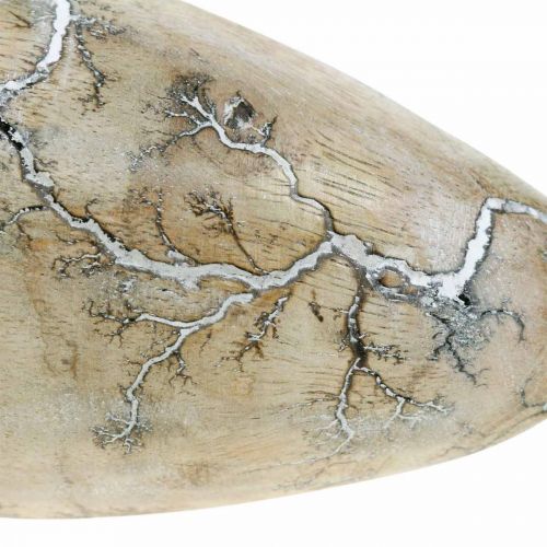 Floristik24 Osterei Mangoholz Natur Weiß gewaschen Osterdeko Holz H16cm