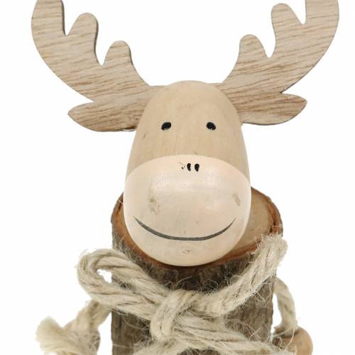 Floristik24 Weihnachtsdeko Elch Holz 12,5cm