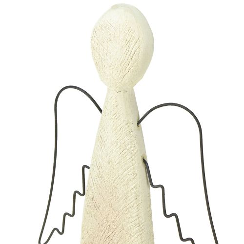 Floristik24 Holzengel Natur Schutzengel Holz Figur modern H27,5cm