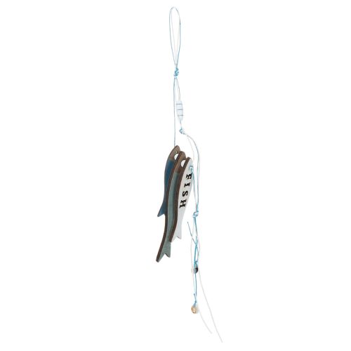 Holzhänger Fische Blau, 36cm, Set aus 4 Stück, maritime Dekoration online kaufen | Floristik24.ch