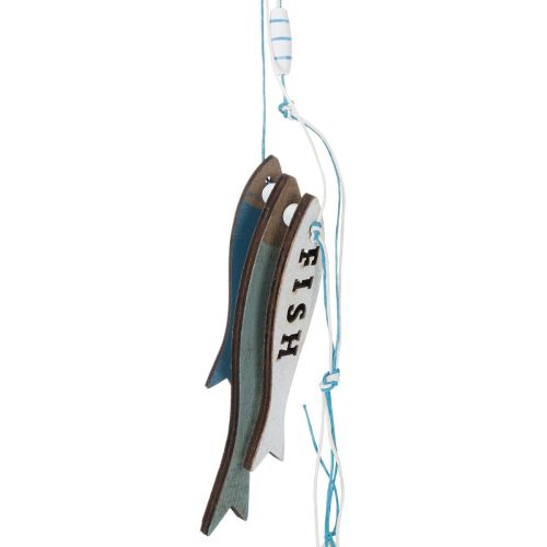 Holzhänger Fische Blau, 36cm, Set aus 4 Stück, maritime Dekoration | Floristik24.ch
