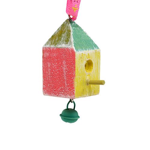 Holzhänger Vogelhaus 7x3x3cm bunt 6St | Floristik24.ch