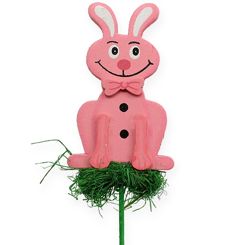 Floristik24 Holzstecker Hase am Stab 7cm 24St