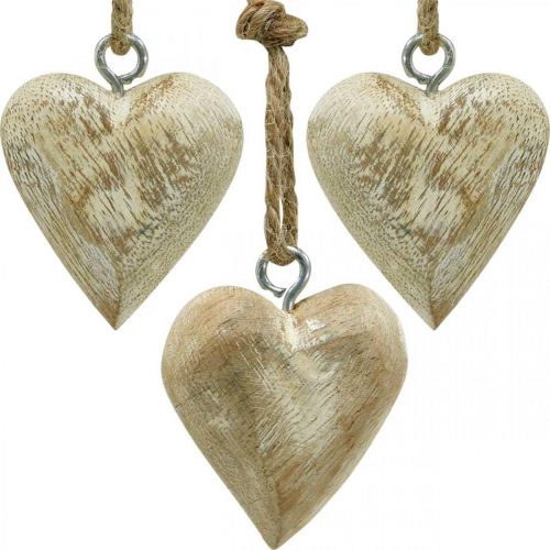 Floristik24 Holzherz Christbaumschmuck 4,5cm 36 St