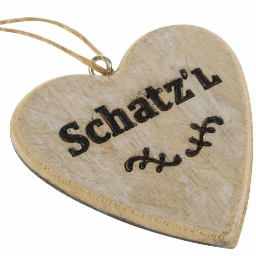 Artikel Holzherz mit Text zum Hängen 18 St