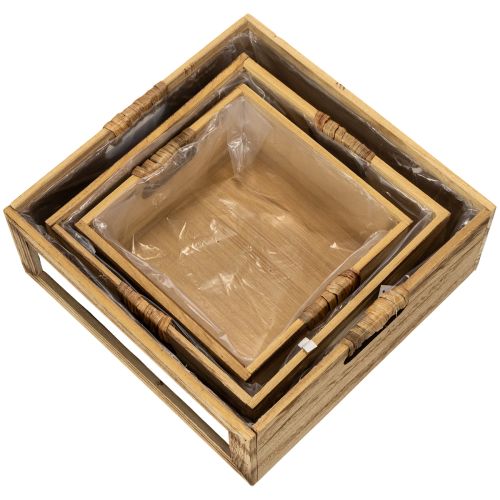 Holzkiste mit Tafel und Einsatz, 3 Grössen, Set | Floristik24.ch