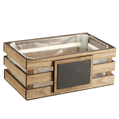 Artikel Holzkiste mit Tafel Kiste Pflanzkasten 40/35/30/25cm 4er-Set