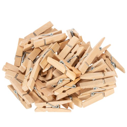 Floristik24 Holzklammer Mini Wäscheklammer Deko Klammer 3,5cm 50 St
