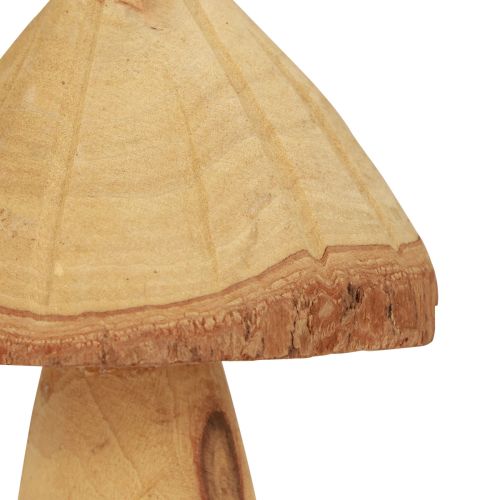 Floristik24 Holzpilze Deko Pilze Holz Deko Natur Tischdeko Herbst Ø11cm H28cm