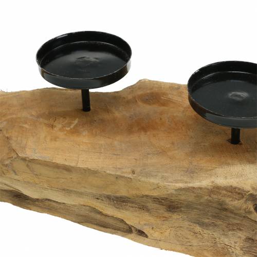Floristik24 Kerzenhalter für 4 Kerzen Teakholz 70cm