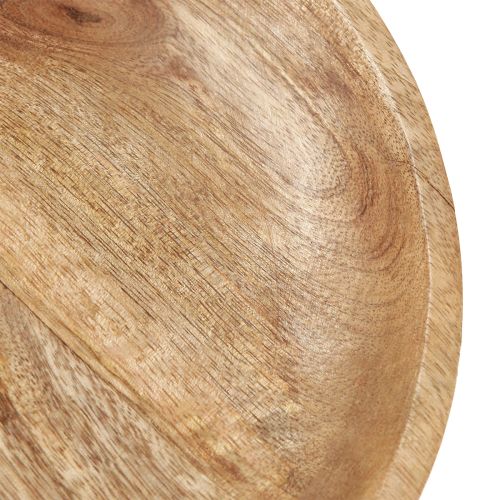 Artikel Holzschale mit Fuß Dekoschale Holz Natur Schwarz Ø25cm