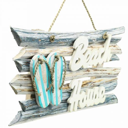 Floristik24 Holzschild “Beach House“ Maritime Hängedeko 46×5×27cm