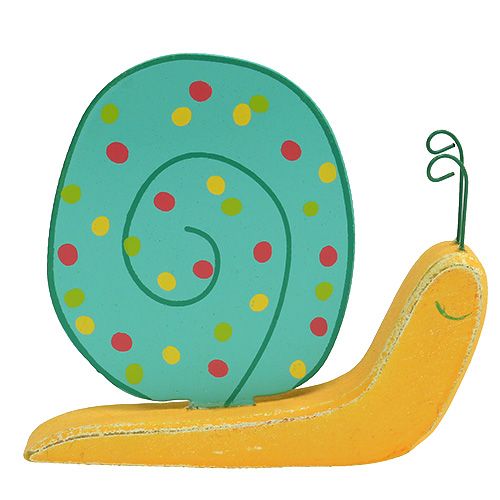Artikel Holzschnecke 10,5 x 9cm bunt 6St