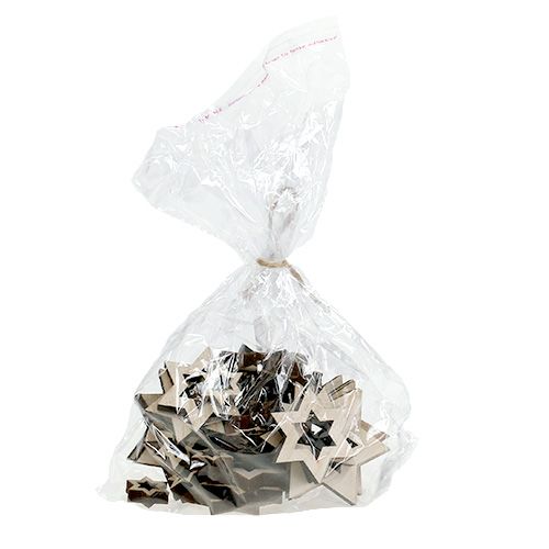 Floristik24 Holzstern Mix 2,5cm - 7cm Natur 35St