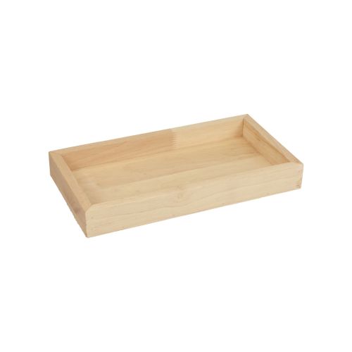 Holztablett Deko Tablett Holz Rechteckig Natur 28×15×3,5cm