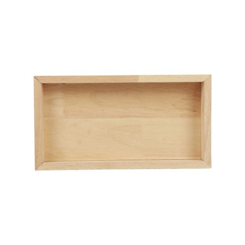 Floristik24 Holztablett Deko Tablett Holz Rechteckig Natur 28×15×3,5cm