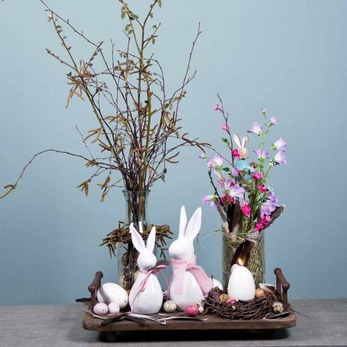 Floristik24 Holztablett mit Metallgriffen Braun 45cm x 27,5cm H11cm