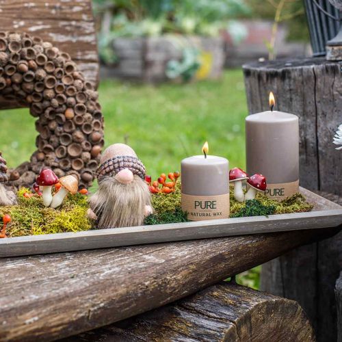 Floristik24 Holztablett Grau 57cm x 17cm