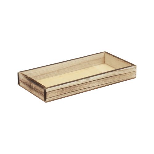 Floristik24 Holztablett geflammt Deko Tablett Tischdeko rustikal 20×10×3cm