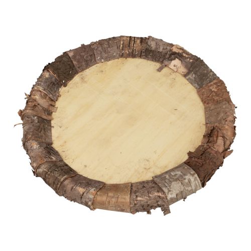 Floristik24 Holzteller Deko Tablett Holz Rustikale Deko Natur Ø27cm