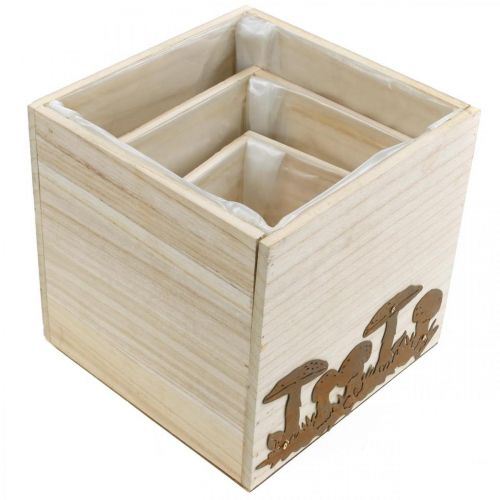 Artikel Pflanzwürfel, Blumenkiste, Herbstdeko mit Edelrost 20/16/12cm 3er-Set