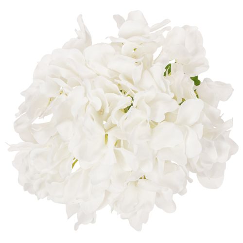 Künstliche Hortensienblume mit langem Stiel, 48 cm, weiss, für Dekoration | Floristik24.ch