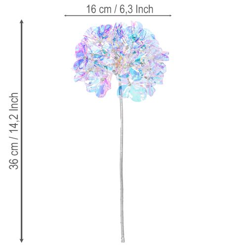 Künstlicher Hortensienzweig in irisierenden Farben 36 cm 2er-Set | Floristik24.ch