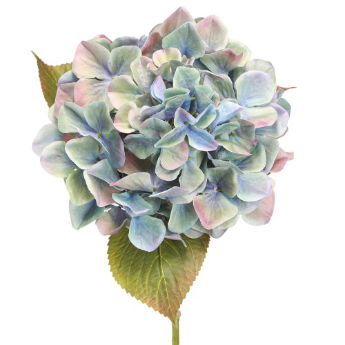 Hortensie Künstlich Blüte Blau Violett Ø18cm L69cm 2St