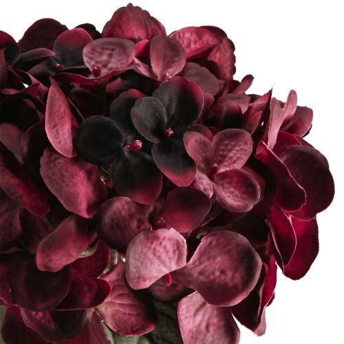 Floristik24 Hortensie künstlich Hydrangea Kunstblumen Bordeaux 52cm