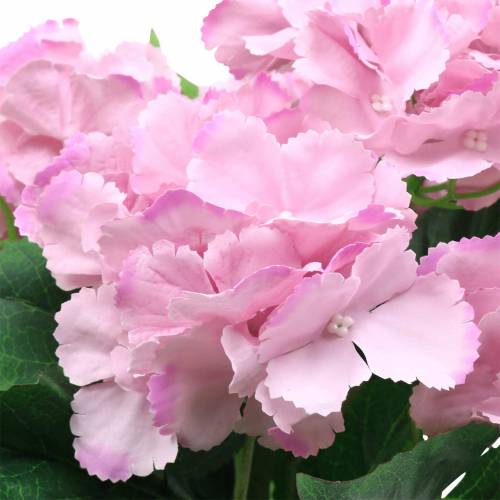 Floristik24 Hortensie im Topf Künstlich Rosa 35cm