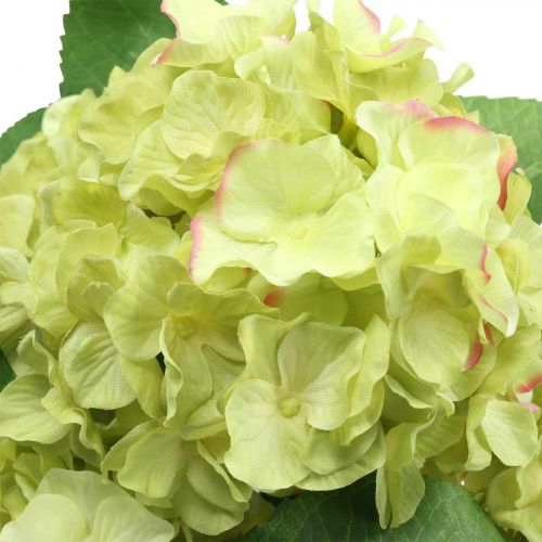 Artikel Hortensie künstlich Grün Kunstblume Strauß 5 Blüten 42cm