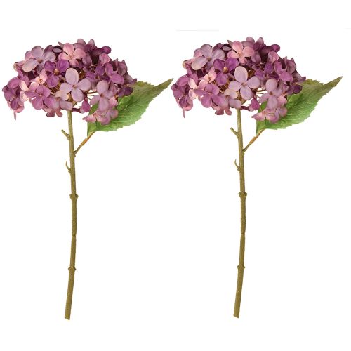 Artikel Hortensien künstlich Lila Kunstblumen Hydrangea 34cm 2St