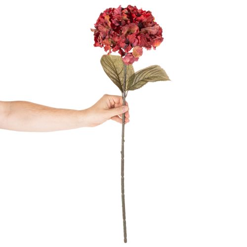 Künstlicher Hortensienzweig Rot 74cm | Floristik24.ch