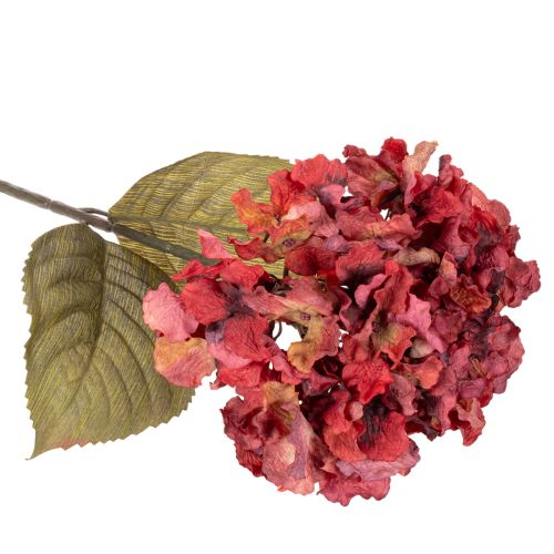 Künstlicher Hortensienzweig Rot 74cm | Floristik24.ch