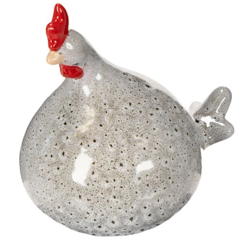 Huhn Keramik Figur lustiges Design für stilvolle Wohnraumdekoration 16cm 2St