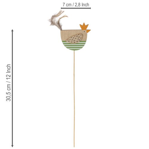 Artikel Hühnerstecker im Osterdesign zur fröhlichen Frühlingsdekoration 7cm 12St