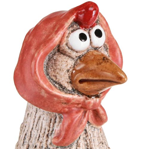 Floristik24 Keramik Deko Hühner Ostern Hahn und Henne H20/22cm 2 St