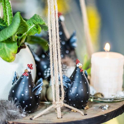 Floristik24 Osterdeko Huhn, Lustiges Huhn, Tischdeko für den Frühling, Oster-Huhn 13cm