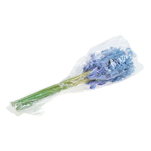 Floristik24 Hyazinthe künstlich Blau, Weiß 31cm 3St
