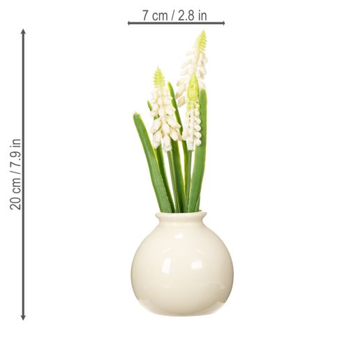 Hyazinthen Kunstblumen Vase für elegante Tischdekoration und stilvollen Look 20cm
