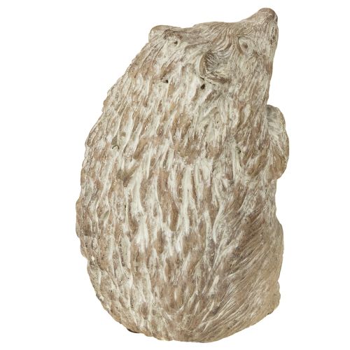 Artikel Igel Herbstdeko Figur Steinguss Weiß gewaschen H14,5cm