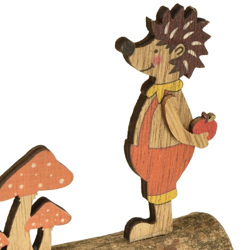 Artikel Igel mit Pilzen Herbstfigur Holzigel Gelb/Orange H11cm 6er-Set