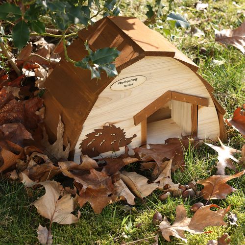 Artikel Igelhaus Igelhotel Tannenholz Futterstelle Holz 34×18×24cm