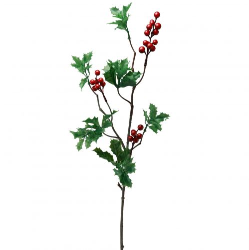 Ilex Künstlich Stechpalme Beerenzweig Rote Beeren 75cm