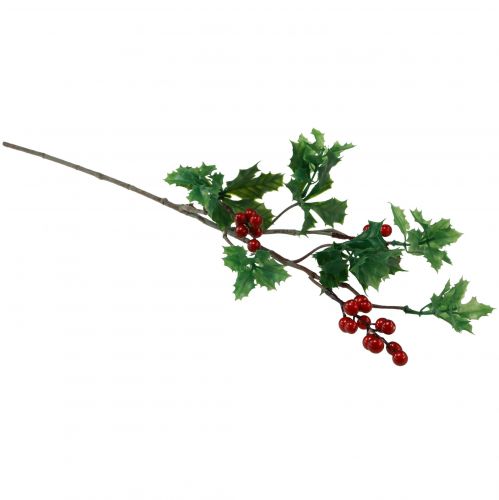 Floristik24 Ilex Künstlich Stechpalme Beerenzweig Rote Beeren 75cm