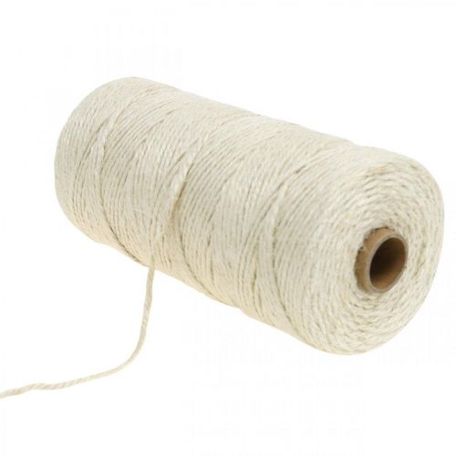 Artikel Jutekordel, natürliche Juteschnur Naturfarben, gebleicht Ø3mm L200m