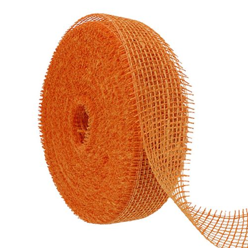 Juteband Hellorange 5 cm x 40 m für Dekoration und Handarbeiten online kaufen | Floristik24.ch
