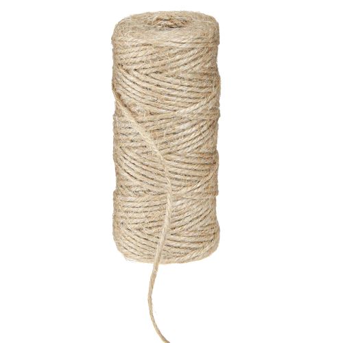 Floristik24 Jutegarn Natur Jute Schnur 2mm 50m je Garnrolle × 8St