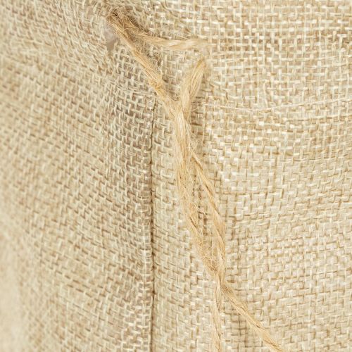 Jutetasche aus Jute und Kunststoff 13,5×11cm H25cm in Naturfarben mit Kordel | Floristik24.ch