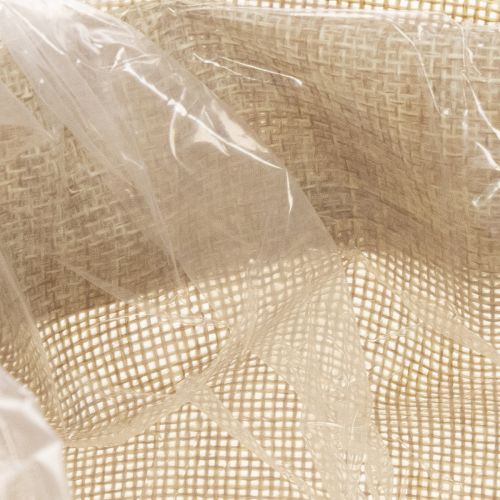 Jutetasche aus Jute und Kunststoff 13,5×11cm H25cm in Naturfarben mit Kordel | Floristik24.ch